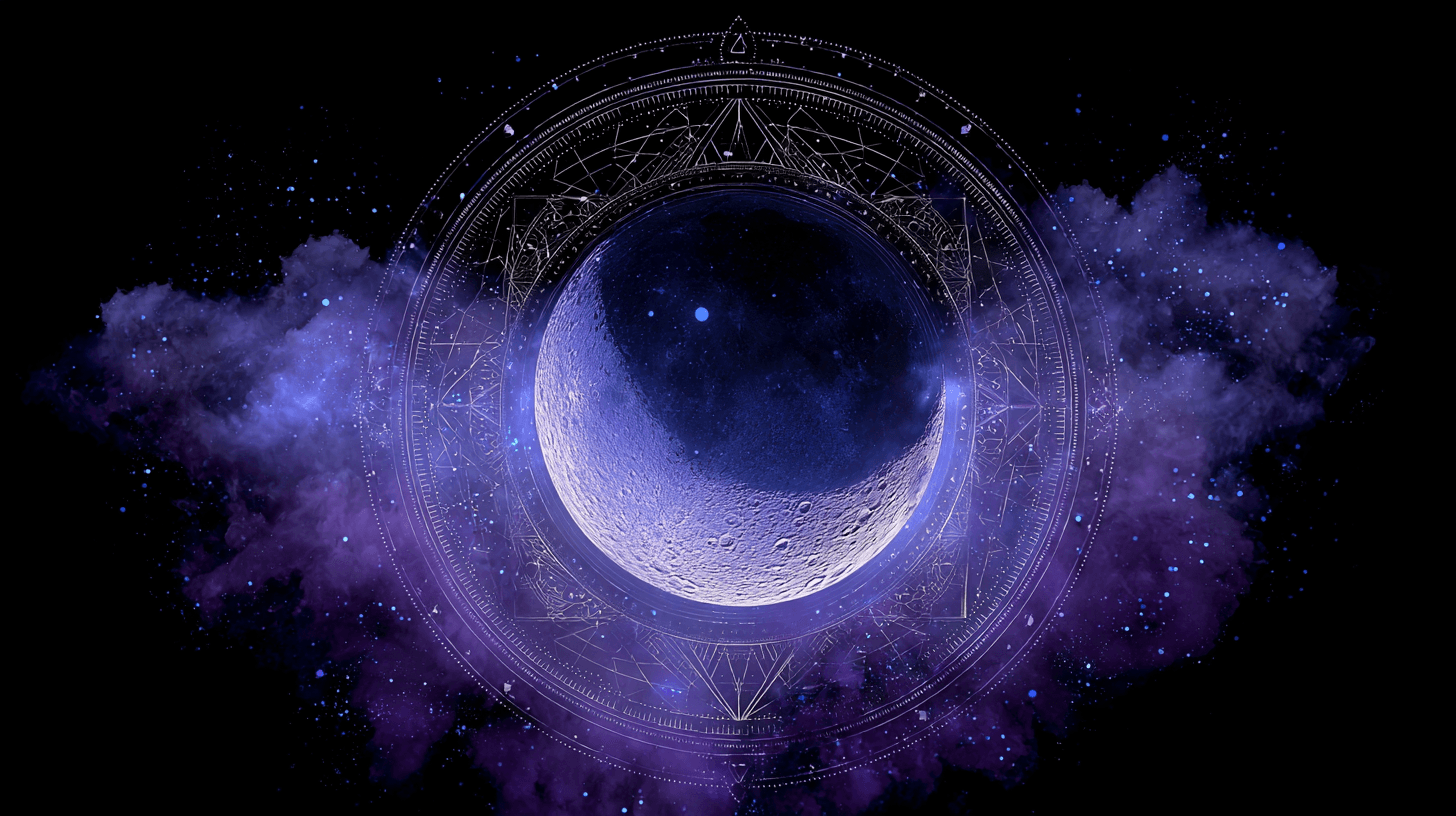 Moon and stars illustration